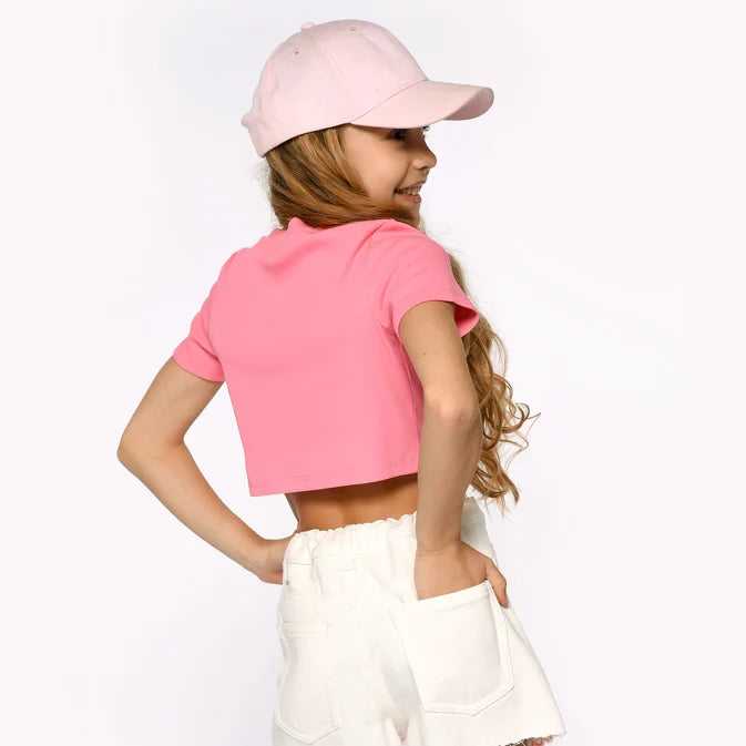 S/S Ribbed Crop Tee, (2 colors)
