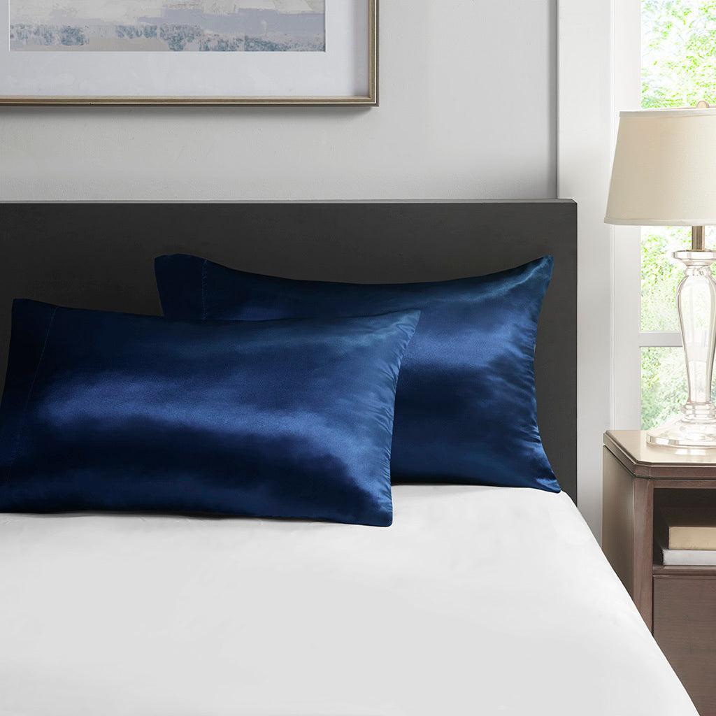 Satin Standard Pillowcase Navy