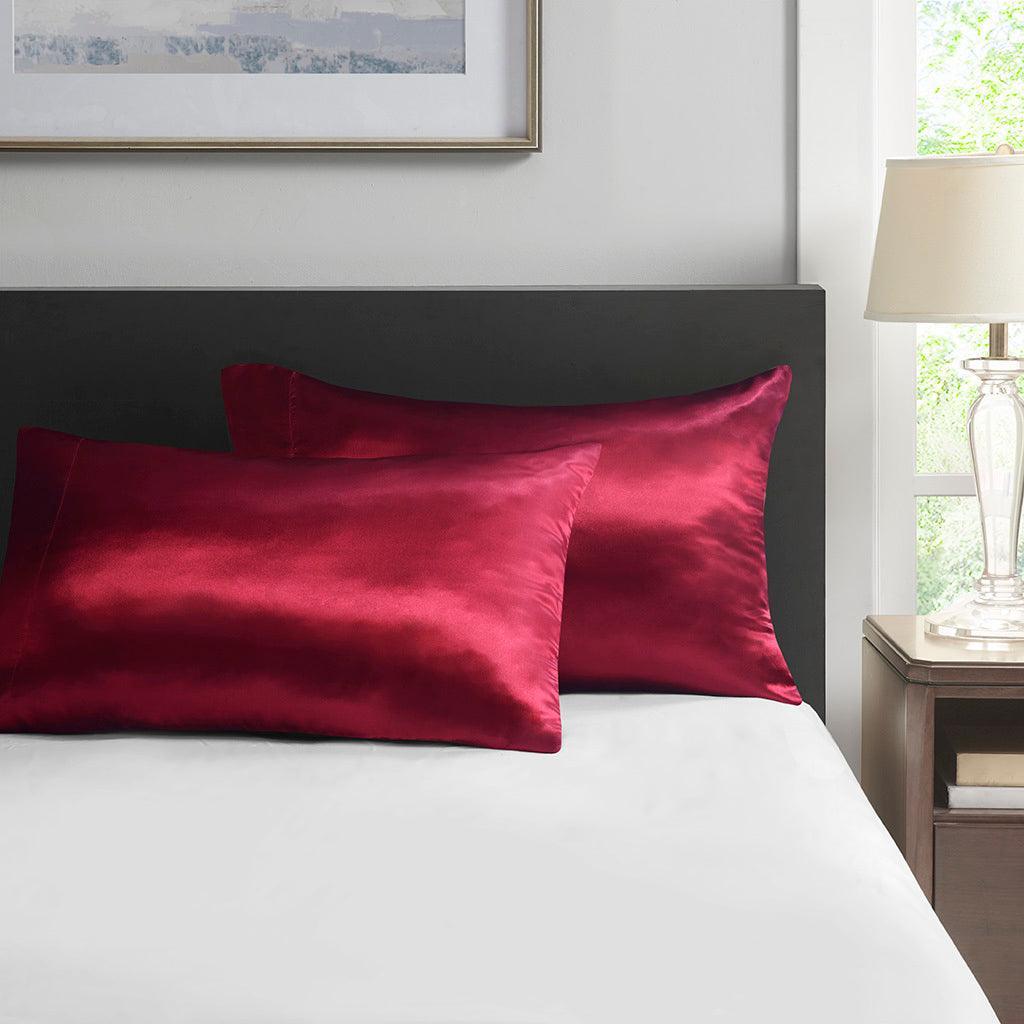 Satin Standard Pillowcase Red