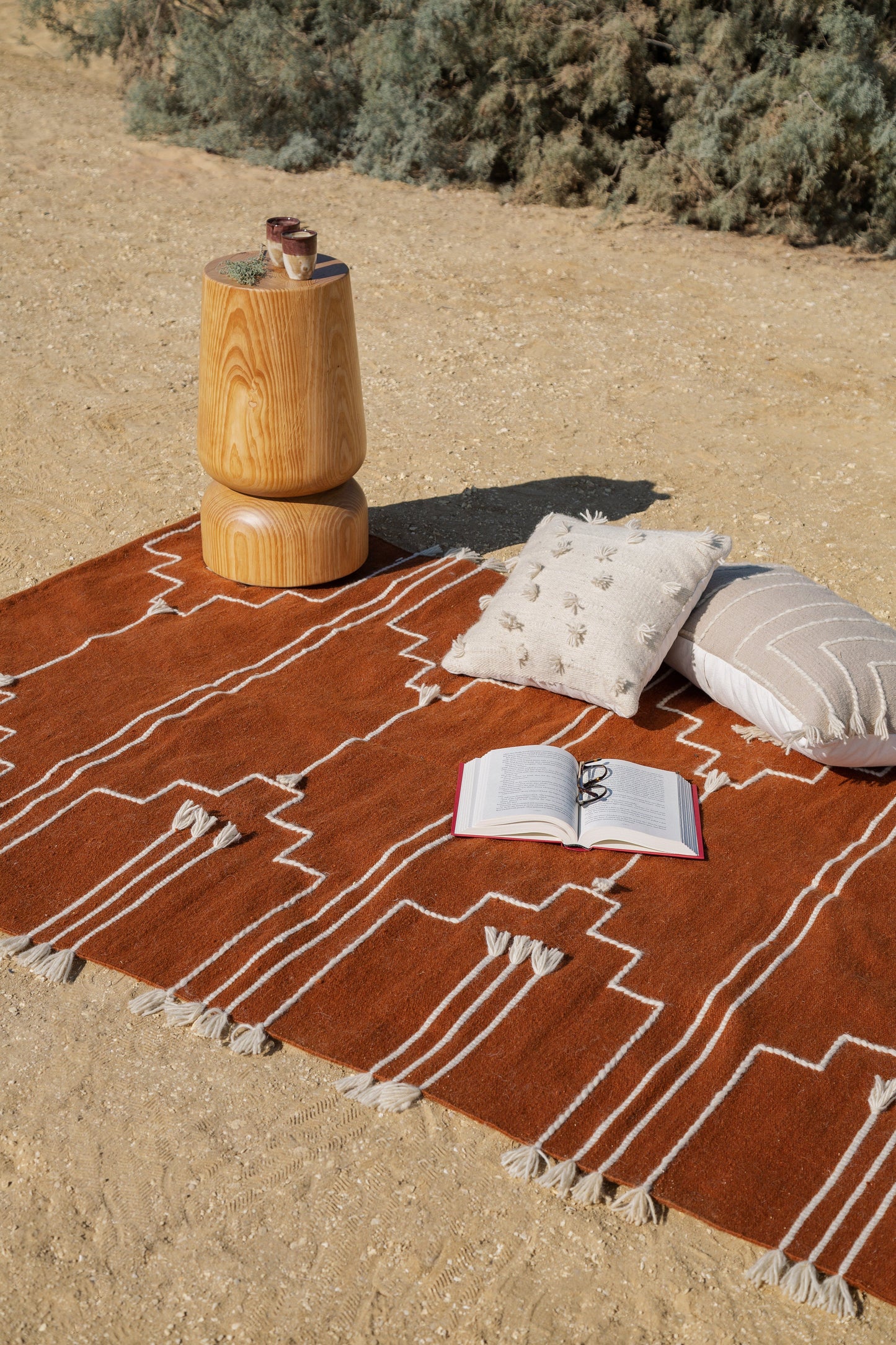 Sediments Wool Throw Pillow Cover