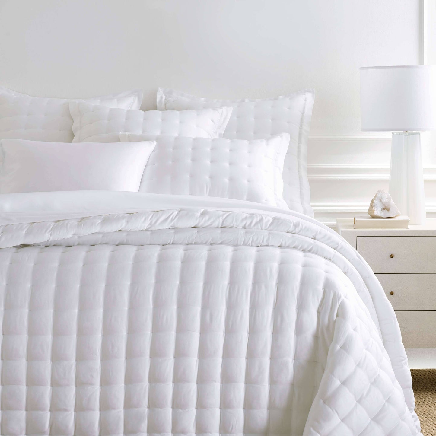 Silken Solid White Sham