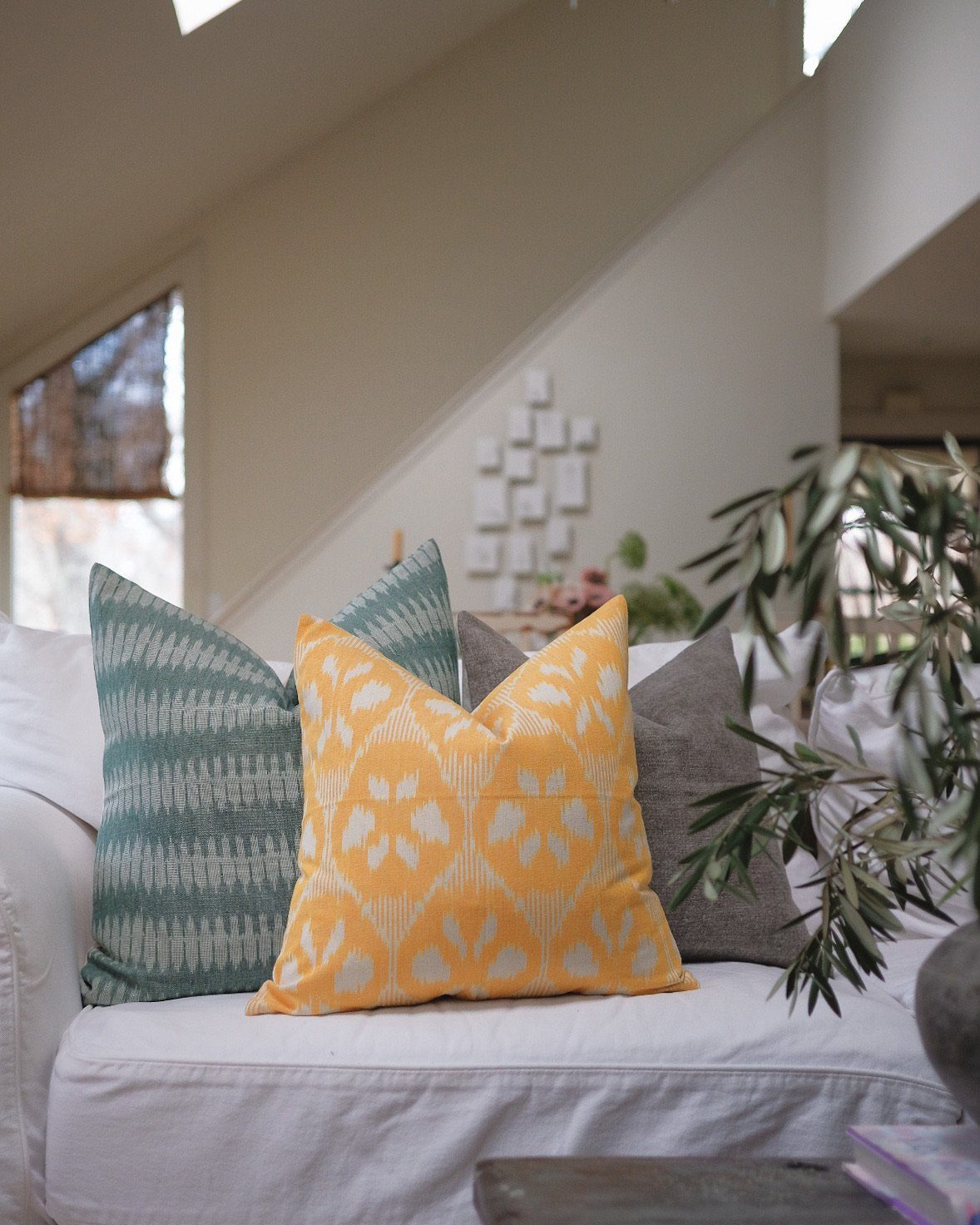Navya Ikat Throw Pillow Cover