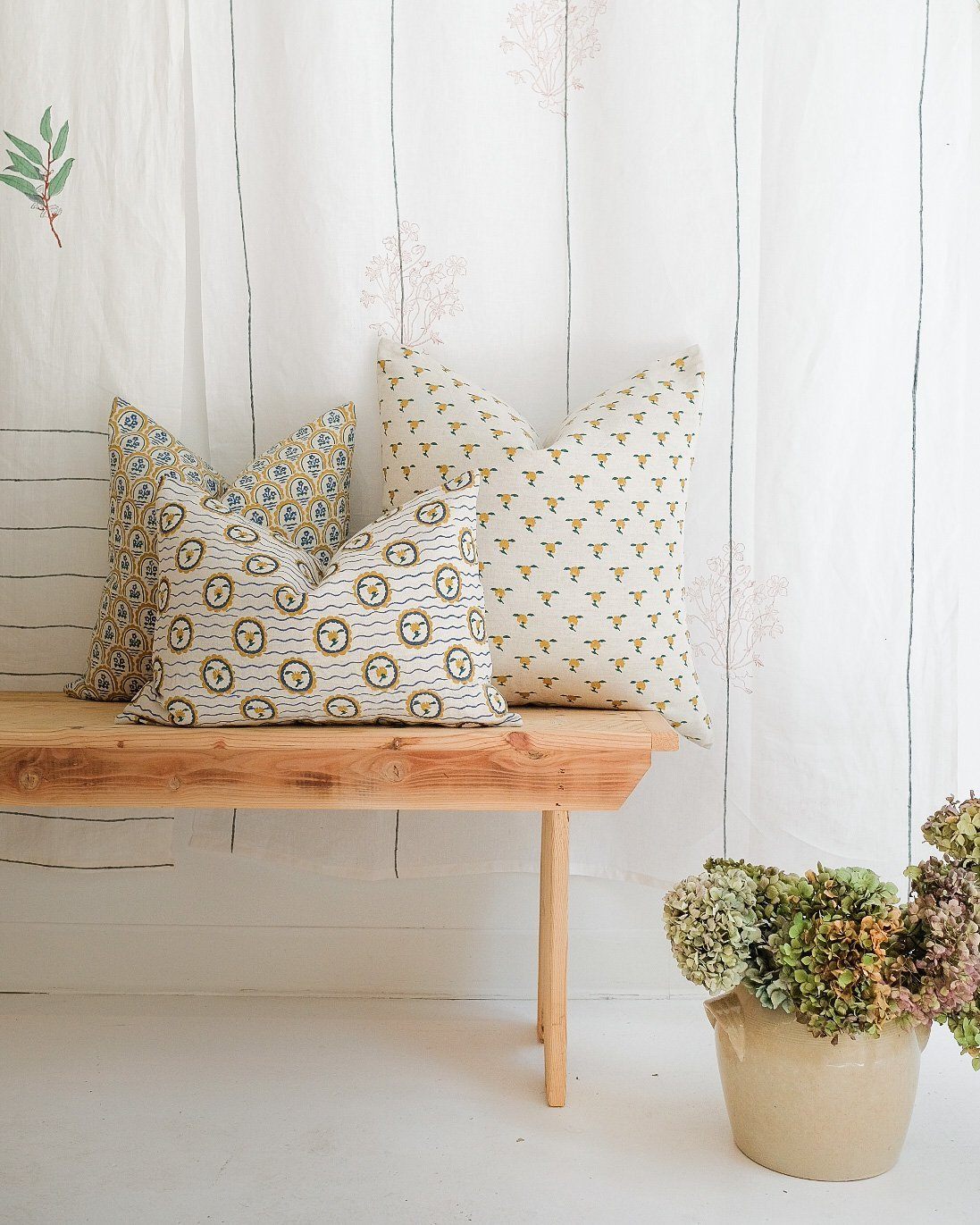 Rhea Linen Throw Pillow Cover