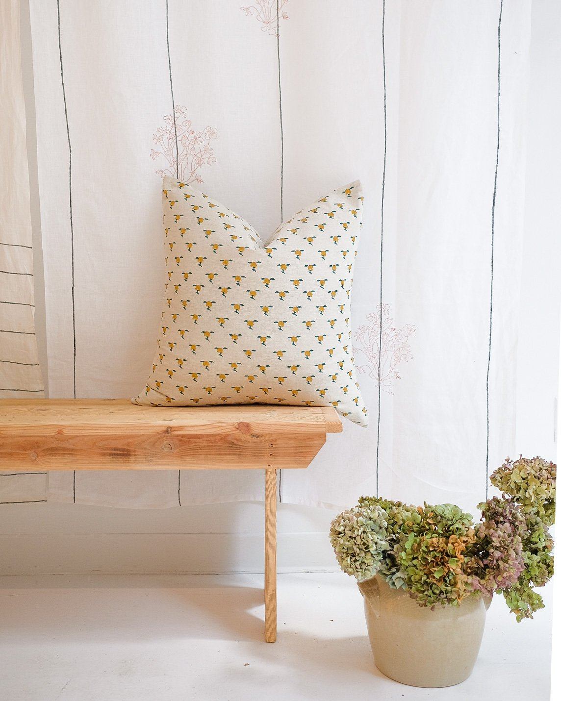 Rhea Linen Throw Pillow Cover