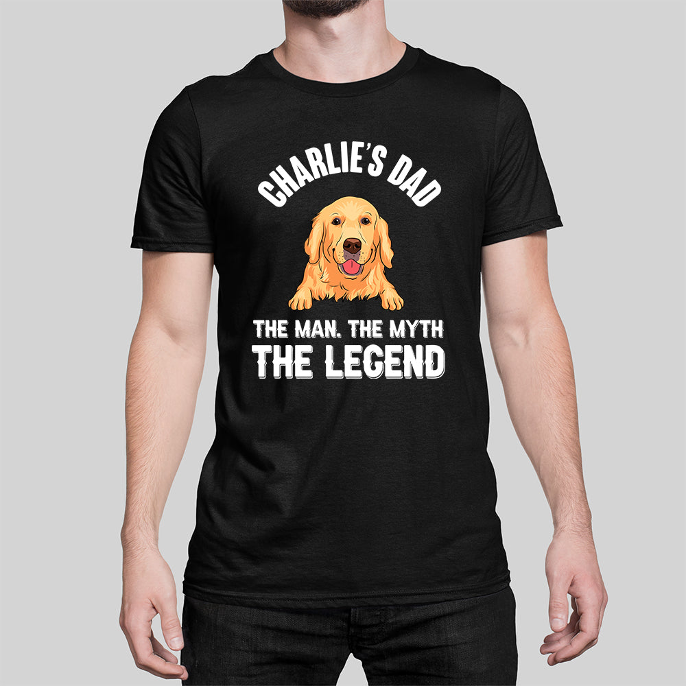 Dog Dad Legend - Personalized Custom Unisex T-shirt