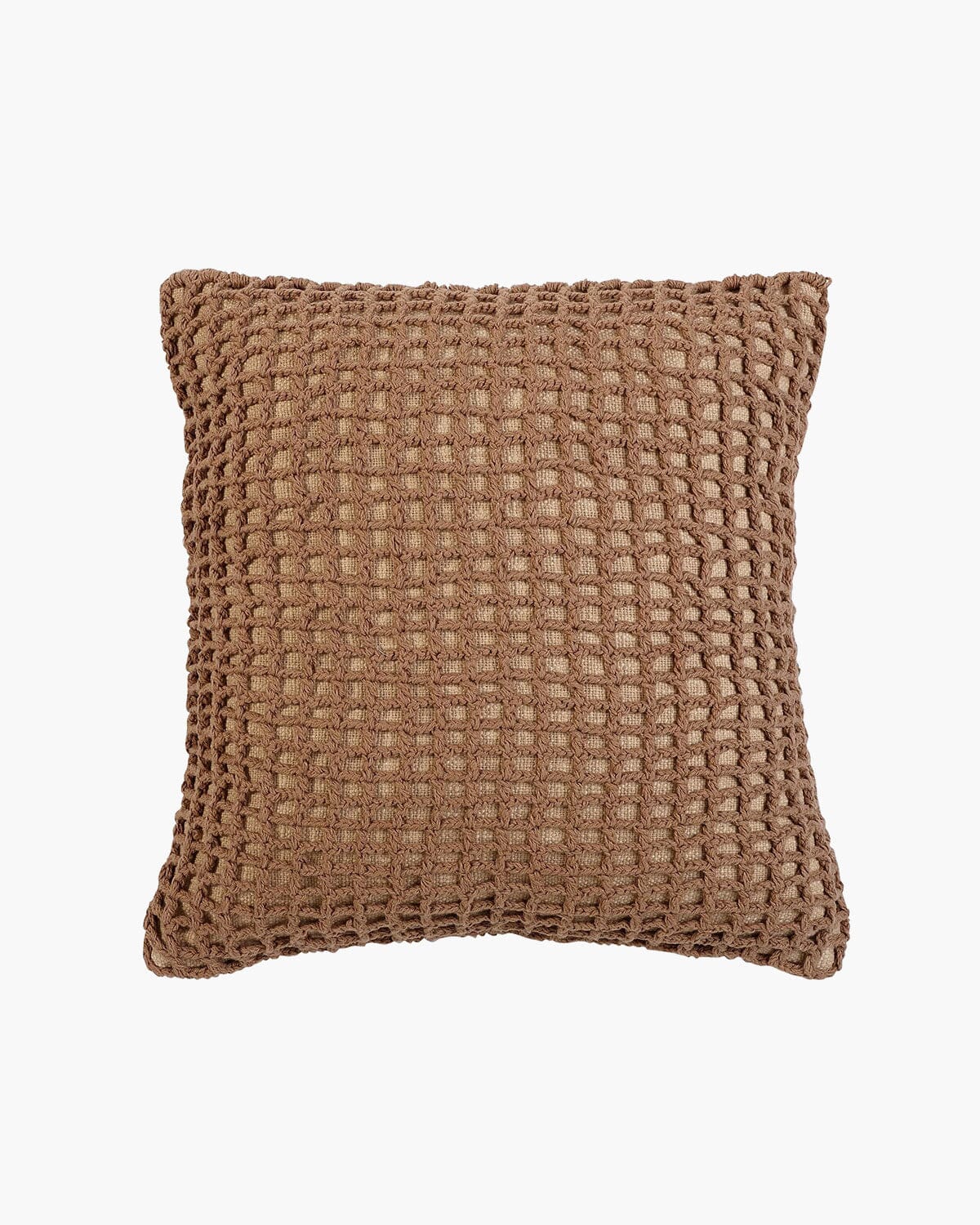 Tarika Net Crochet Accent Pillow Throw Pillows Casa Amarosa Beige Without Insert