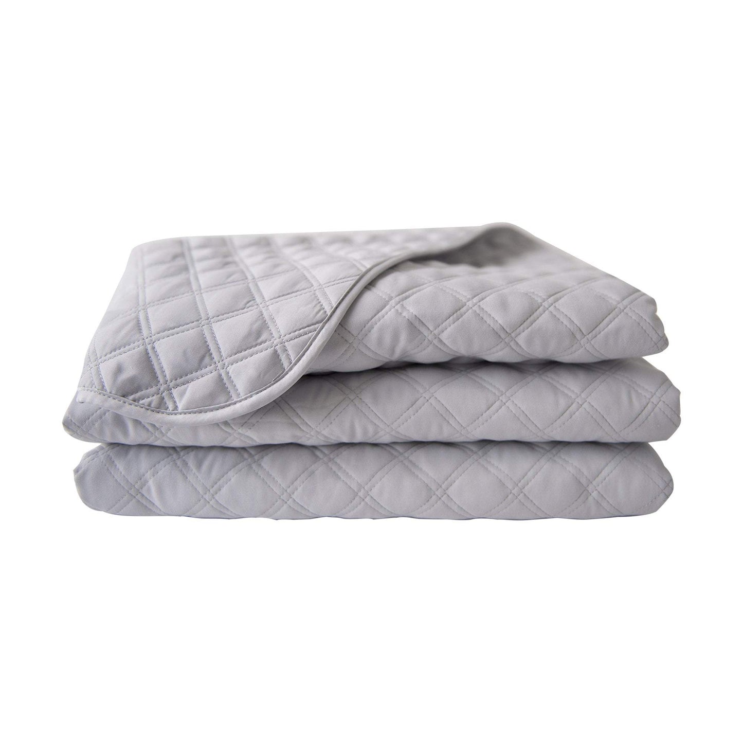 Sposh Microfiber Quilted Blanket, Dove Grey