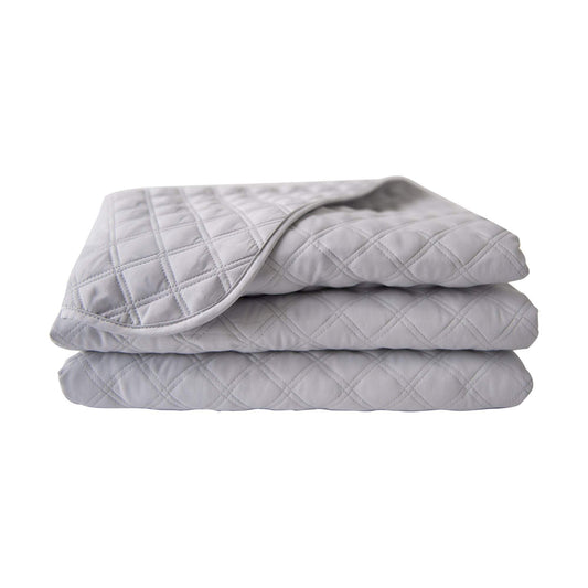 Sposh Microfiber Quilted Blanket, Dove Grey