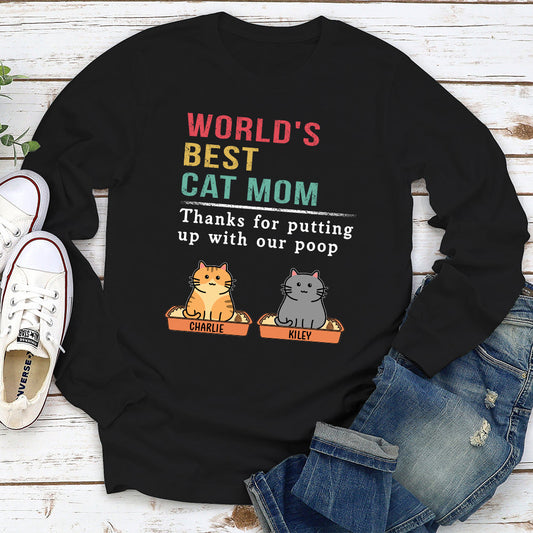 Putting Up With My Poop - Personalized Custom Long Sleeve T-shirt
