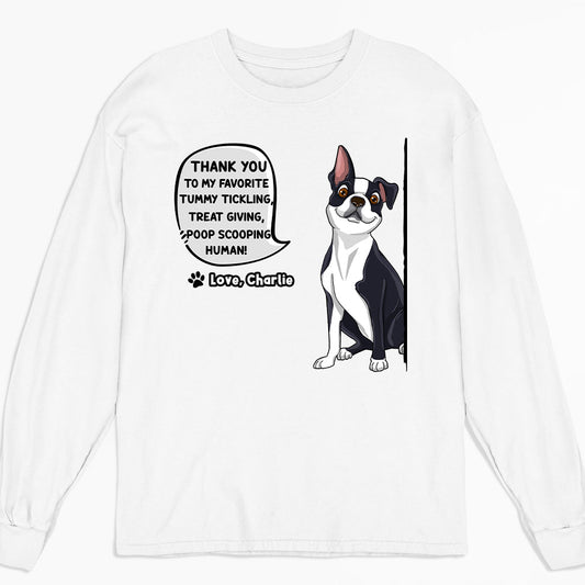 To My Human- Personalized Custom Long Sleeve T-shirt