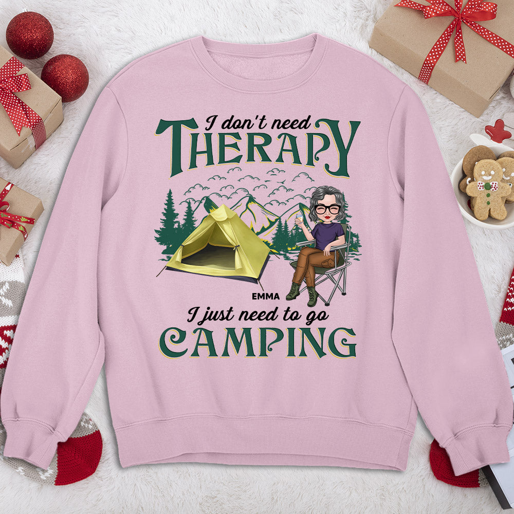 Therapy Camping - Personalized Custom Sweatshirt