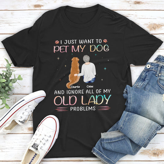 Old Lady Problem - Personalized Custom Unisex T-shirt