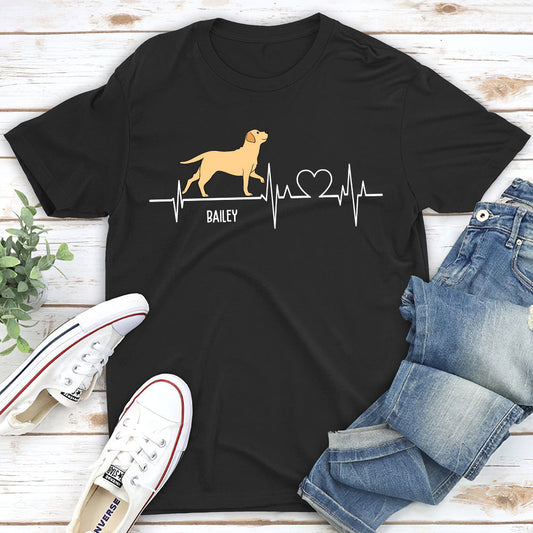 Dog Heartbeat - Personalized Custom Unisex T-shirt