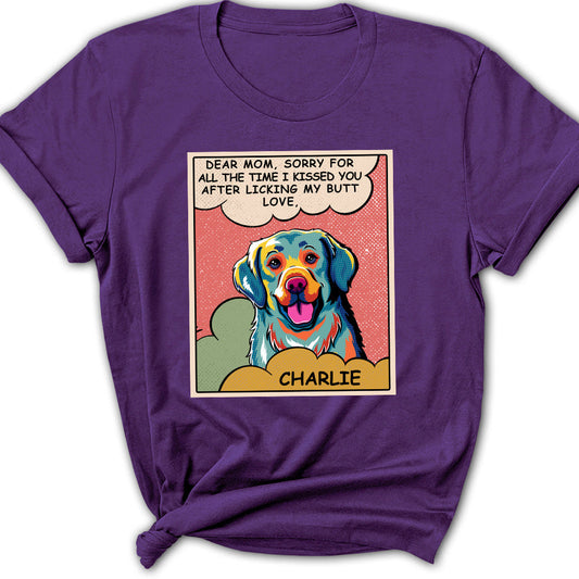 Dog Kissing You - Personalized Custom Women's T-shirt
