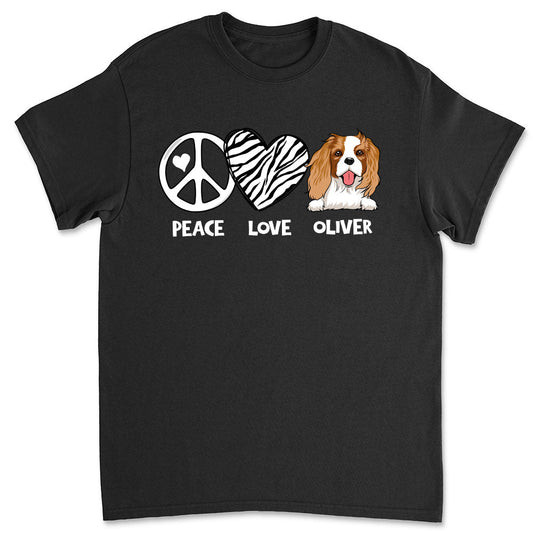 Peace And Love - Personalized Custom Unisex T-shirt