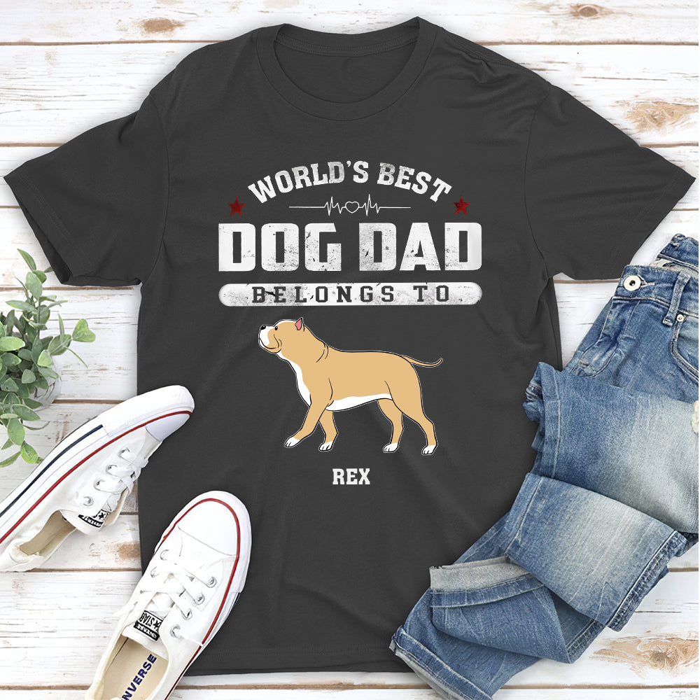 Dad Belongs To - Personalized Custom Unisex T-shirt