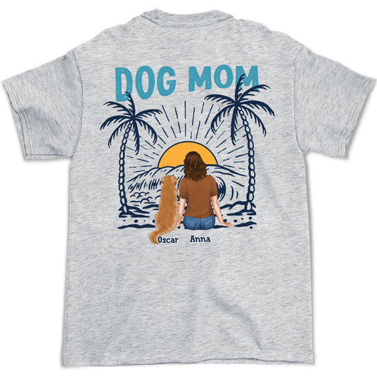 Dog Mom Beach Vibes - Personalized Custom Unisex T-shirt