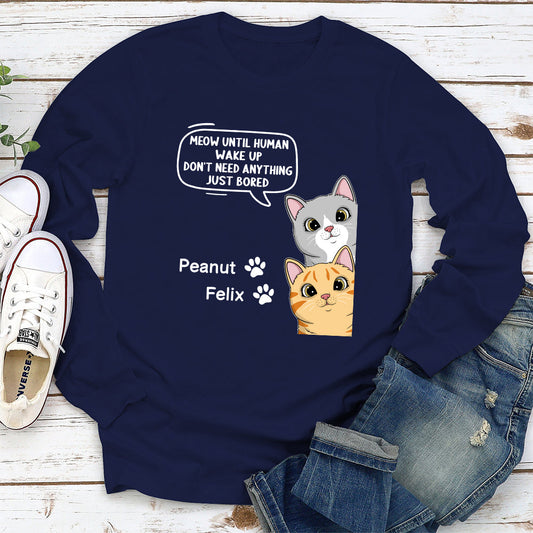 Until Human Wake Up - Personalized Custom Long Sleeve T-shirt