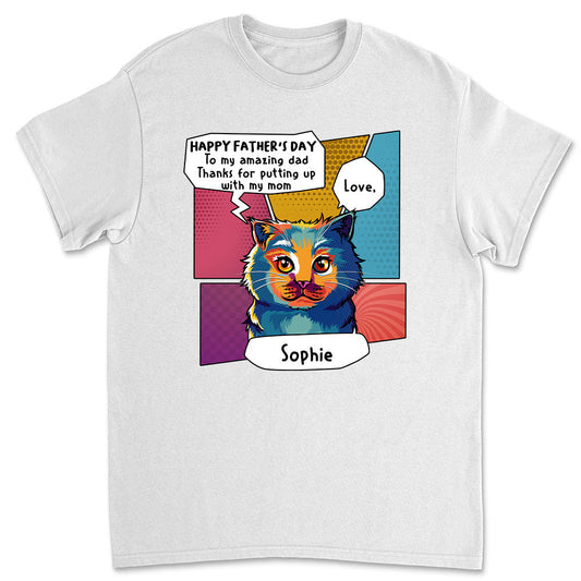 Amazing Cat Dad - Personalized Custom Unisex T-shirt