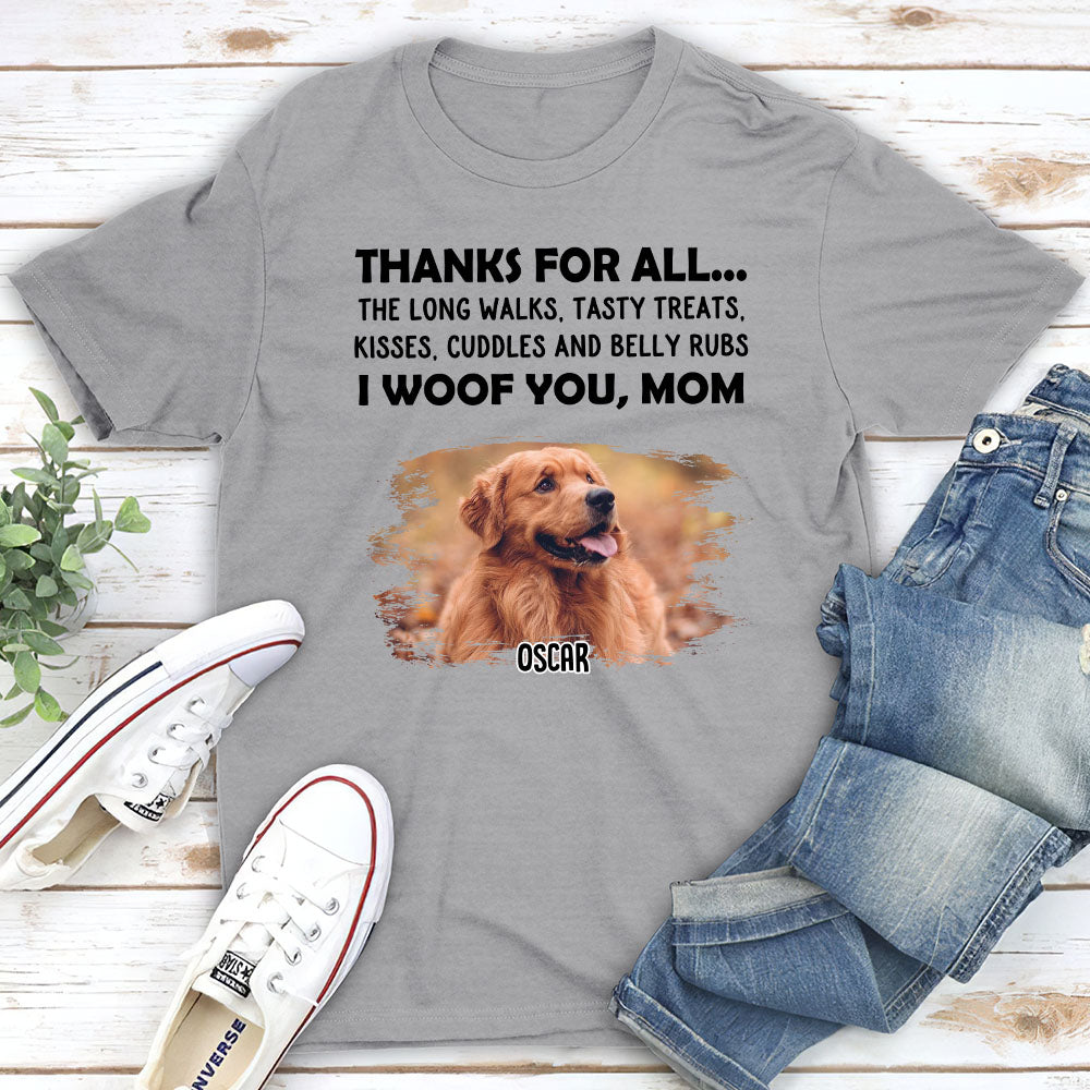 Thanks For All... Photo - Personalized Custom Unisex T-shirt