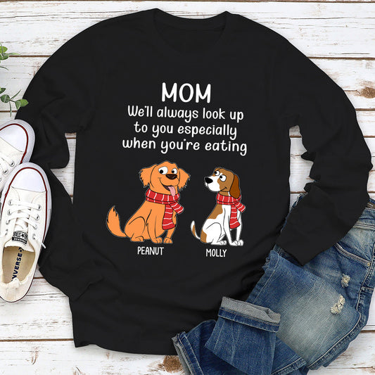 When You're Eating - Personalized Custom Long Sleeve T-shirt