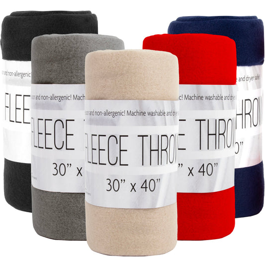 Wholesale Fleece Kids Blanket 30" x 40" - 5 Assorted Colors