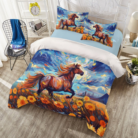 Duvet Set - Horse and Sun Flowers