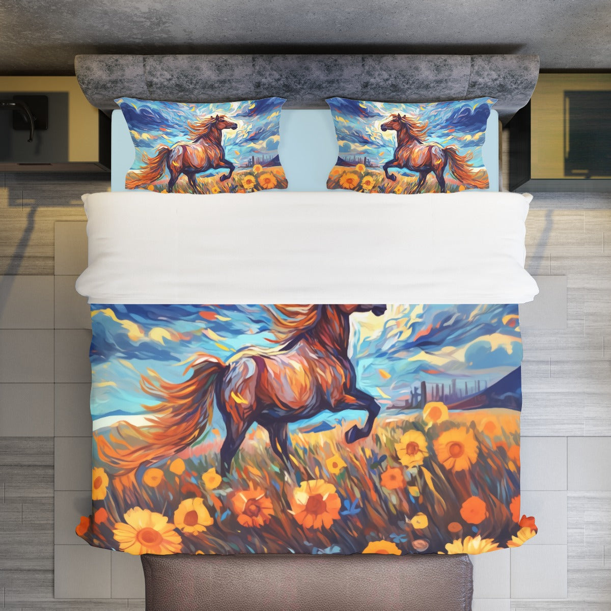 Duvet Set - Horse and Sun Flowers