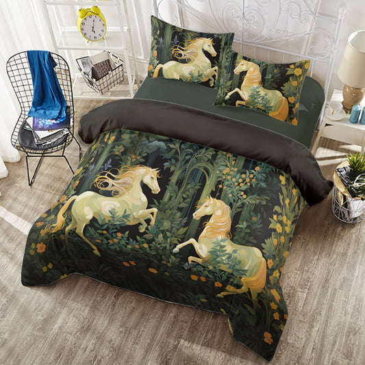 Duvet Set - Golden Horses