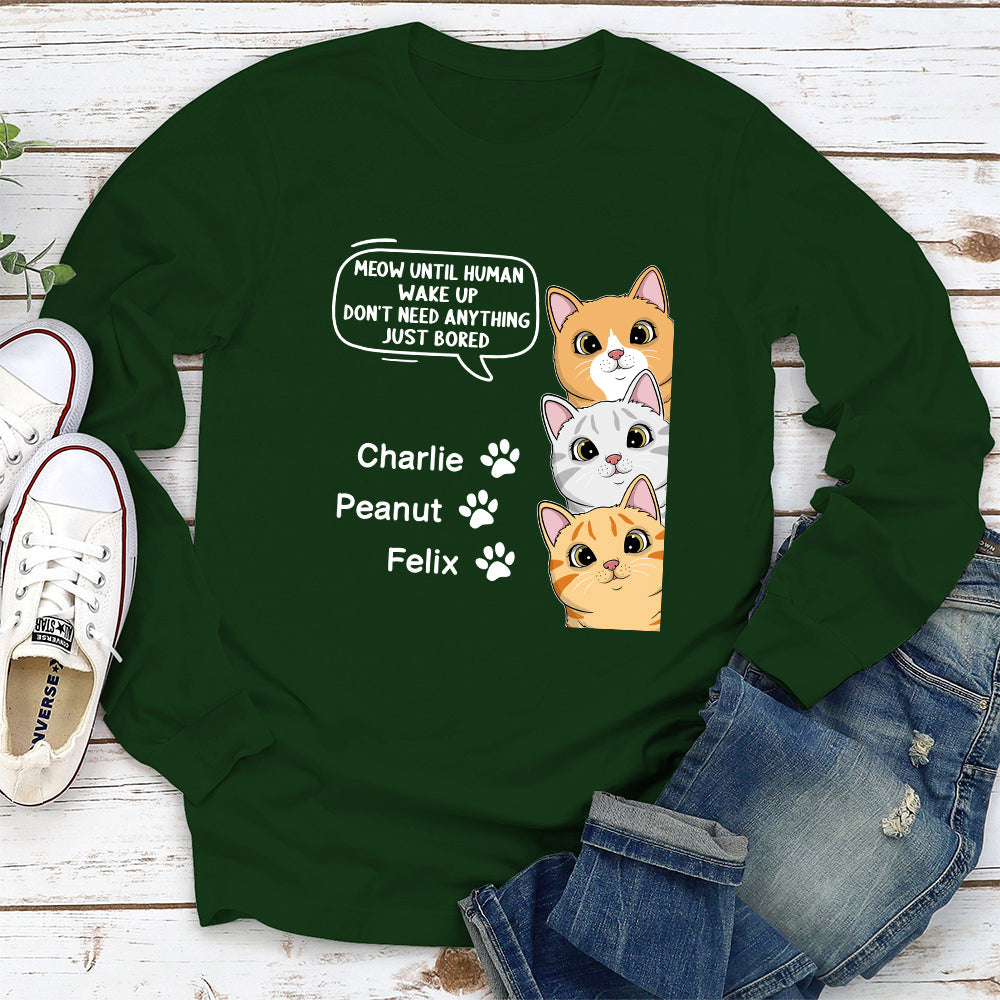 Until Human Wake Up - Personalized Custom Long Sleeve T-shirt