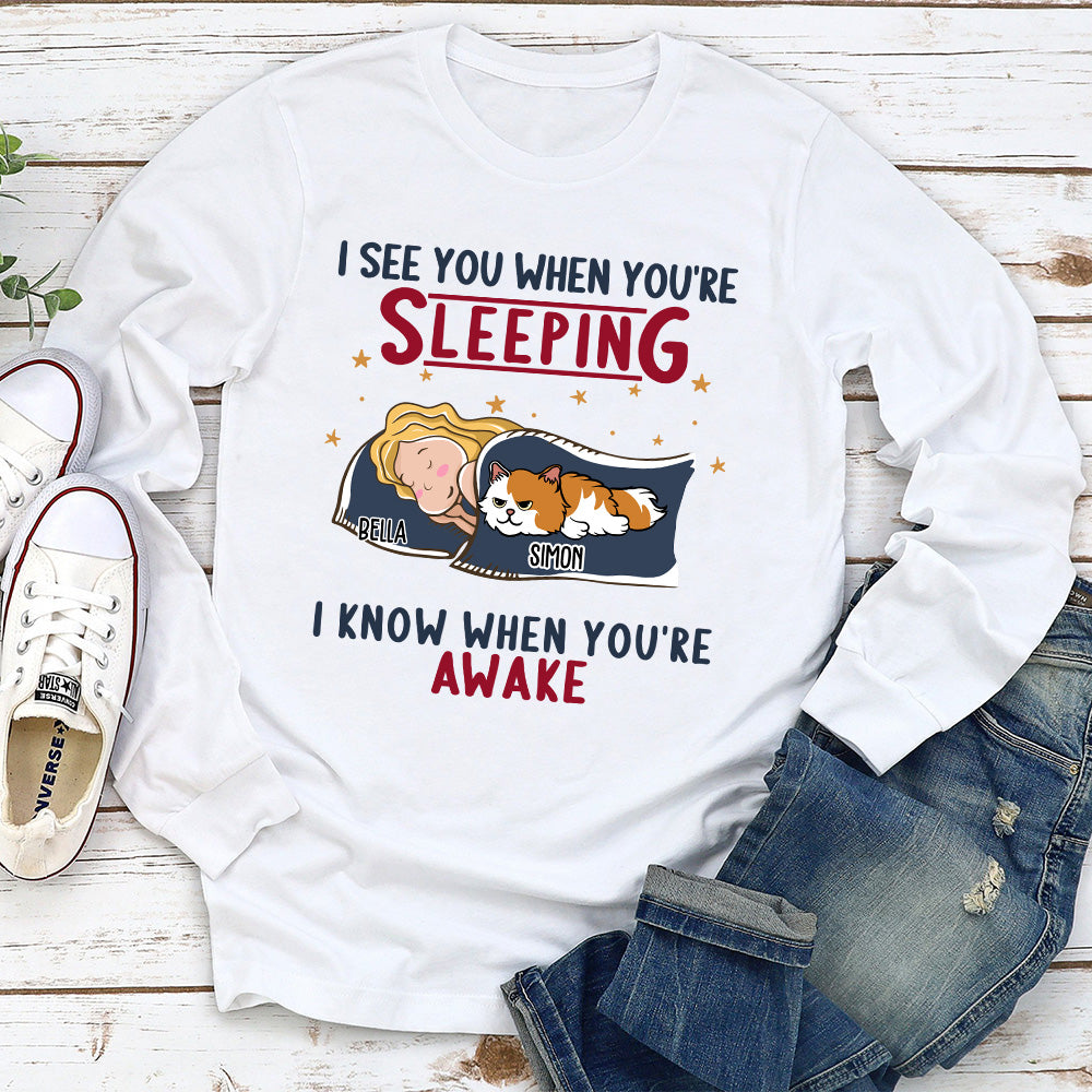 Cats See You - Personalized Custom Long Sleeve T-shirt