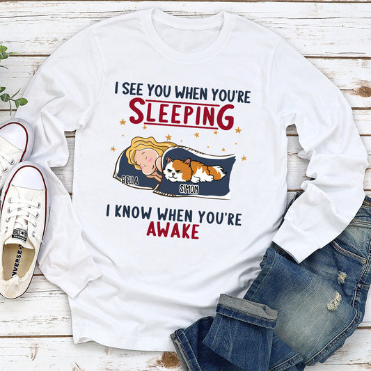 Cats See You - Personalized Custom Long Sleeve T-shirt
