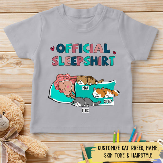 Cat Official Sleepshirt - Personalized Custom Youth T-shirt