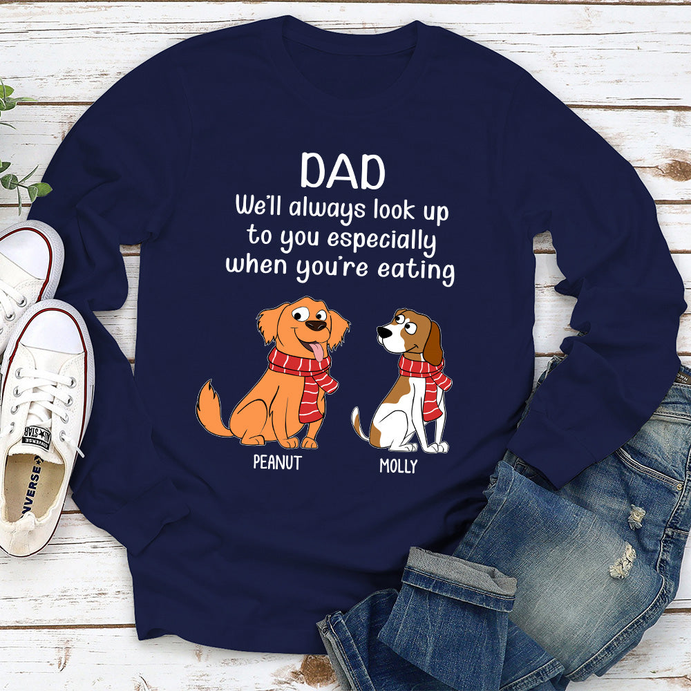 When You're Eating - Personalized Custom Long Sleeve T-shirt