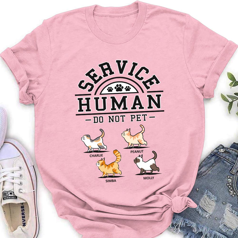 Cats Service Human - Personalized Custom Women's T-shirt