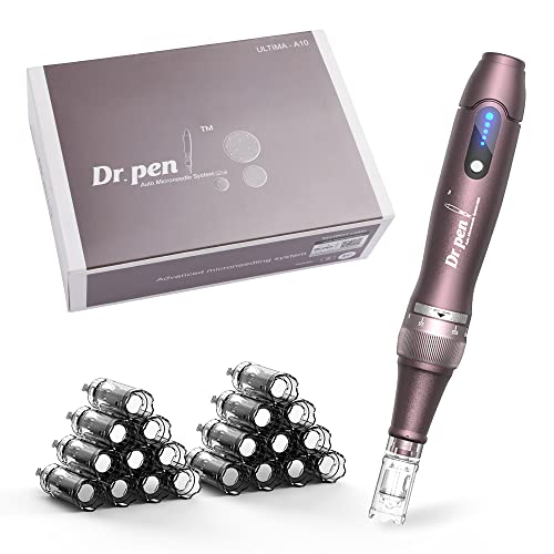 Dr.Pen A10 Microneedleing Pen with 22 Replacement Cartridges 5 Speeds Wireless Skin Pen Professional Kit for Skin Care EM4801KIT-US