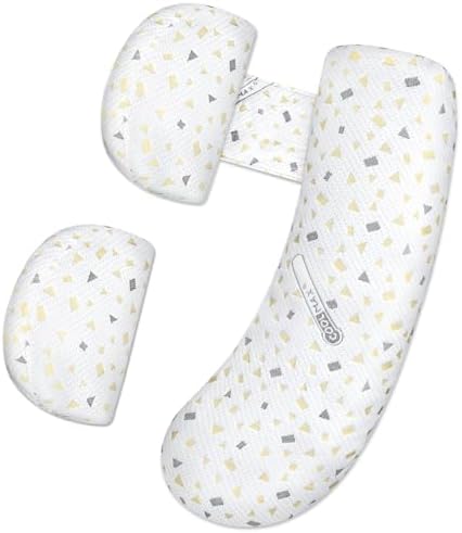 Pregnancy Pillows - Maternity Pillow with Adjustable and Removable Cooling Cover, Pregnancy Pillows for Sleeping - Support for Back, Legs, and Belly of Pregnant Women (Grey)