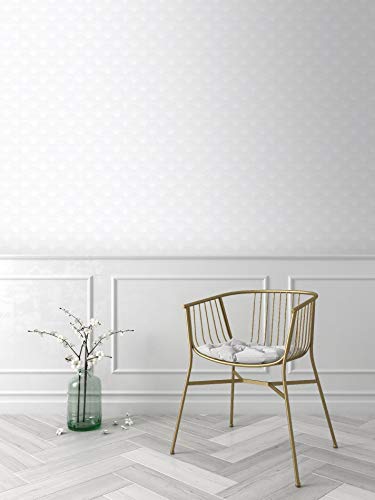 Graham & Brown Kabuki Ecailles Gatsby White Wallpaper