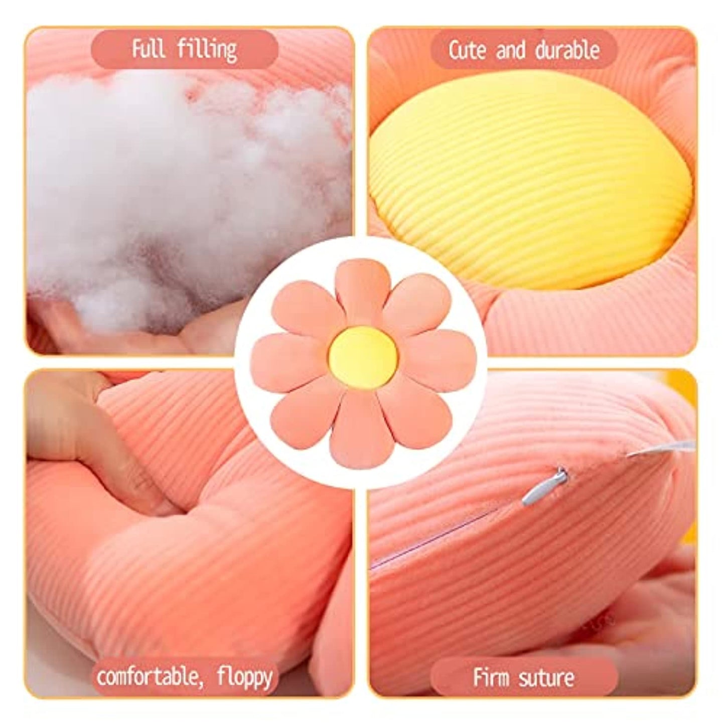Flower Floor Pillow Flower Shaped(Green, 21.6 in)