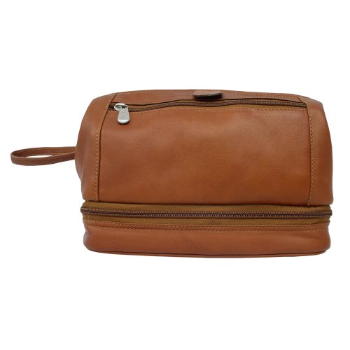 Piel Leather U Frame Utility Kit with Zip Bottom, Saddle, One Size