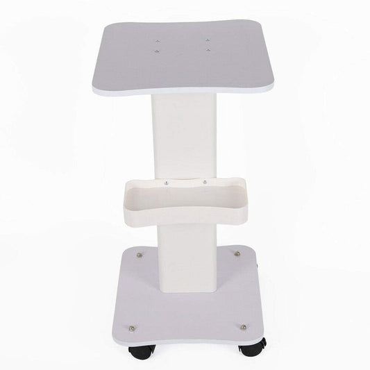DYRABREST Salon Rolling Trolley Cart with Wheels, 69x38x35cm, 132Lbs Capacity, White