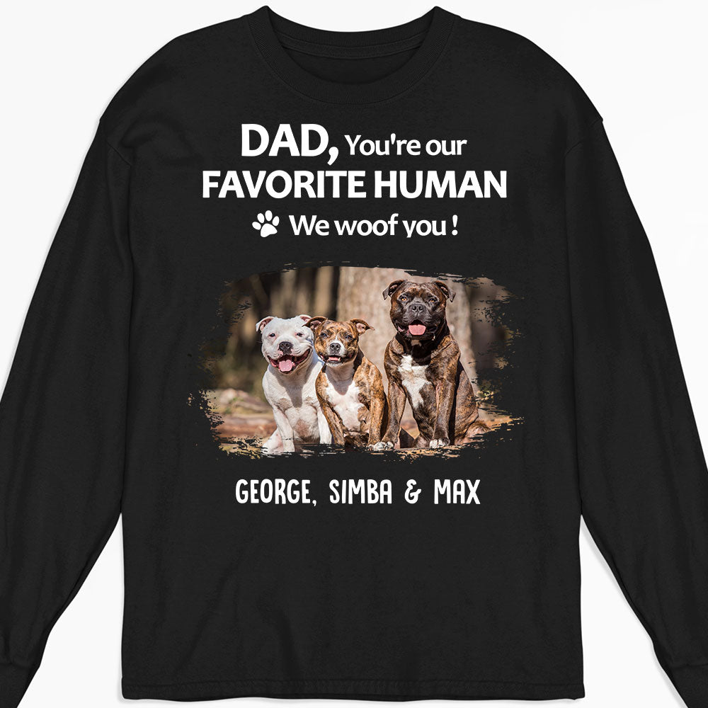 To My Favorite Human Photo - Personalized Custom Long Sleeve T-shirt