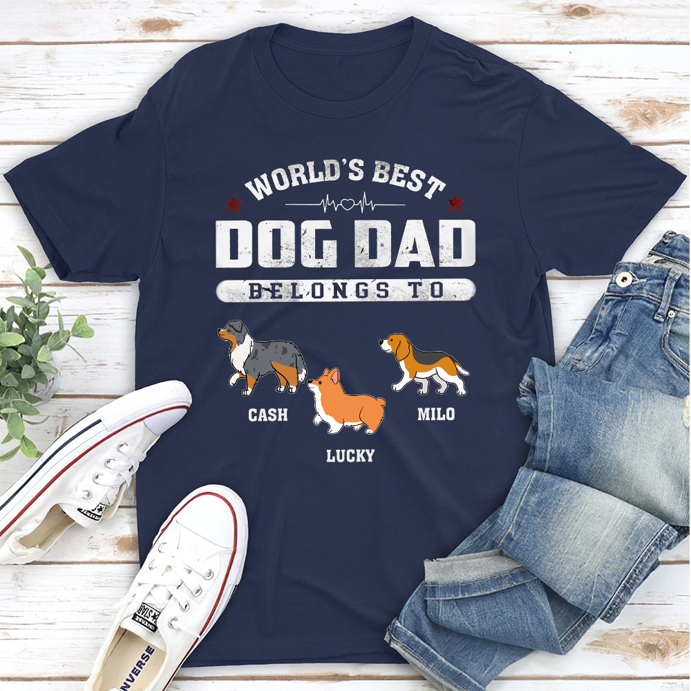 Dad Belongs To - Personalized Custom Unisex T-shirt