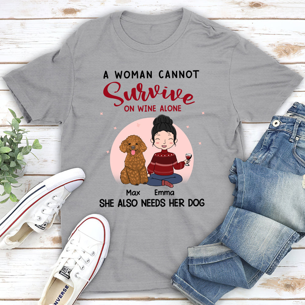 A Woman Cannot Survive - Personalized Custom Unisex T-Shirt
