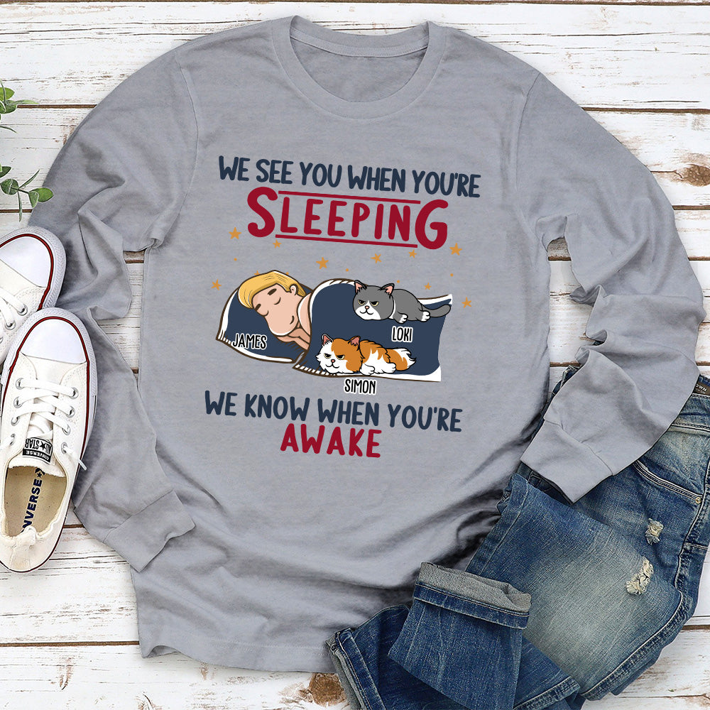 Cats See You - Personalized Custom Long Sleeve T-shirt