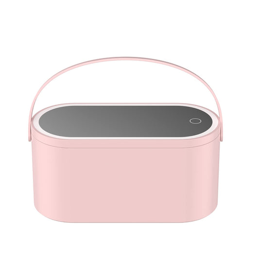 Travel Makeup Case Travel Makeup Bags Cosmetic Makeup Organizer for Travel Storage Box with LED Lighted Mirror Train Case Makeup Bag Jewelry Organizer Valentines Gift for Women Girls