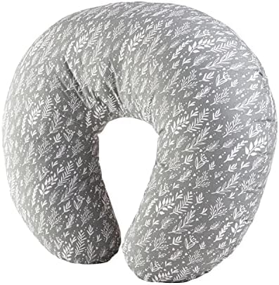Dr. Brown's Breastfeeding Pillow with Removable Cover for Nursing Mothers, Machine Washable, Cotton Blend, Gray