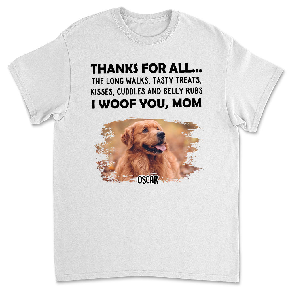 Thanks For All... Photo - Personalized Custom Unisex T-shirt