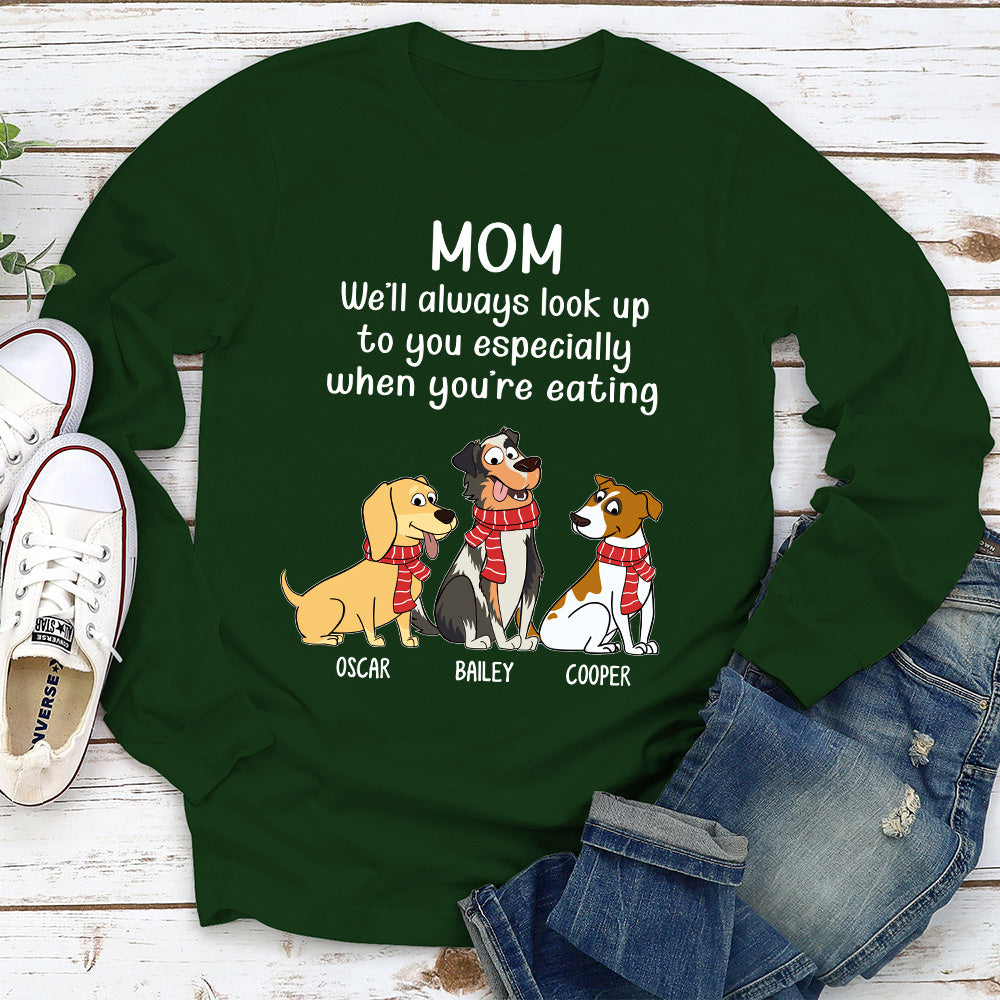 When You're Eating - Personalized Custom Long Sleeve T-shirt