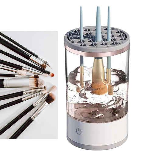 Portable Cosmetic Makeup Brush Cleaner Machine - Electric Make Up Brush Blender Cleaner Spinner Washer - Makeup Beauty Brush Washing Cleaning Machine